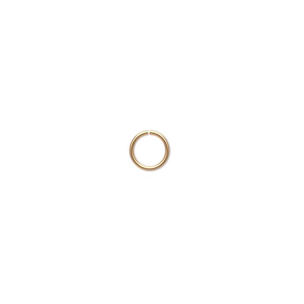 Jump ring, 14Kt gold-filled, 6mm round, 4.4mm inside diameter, 20 gauge. Sold per pkg of 20. image number 0