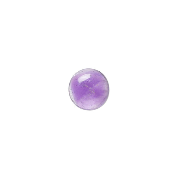 Amethyst 1pkg2, hand-cut calibrated round cab natural B grade, 10mm image number 0