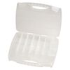 Organizer box, plastic, clear, 14-1/2 x 12-1/2 x 2 1/2-inch, 21 compartments. Sold individually. image number 1