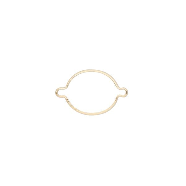 Link, Wrap-Tite®, 14Kt gold, 12x10mm oval setting. Sold individually. image number 0