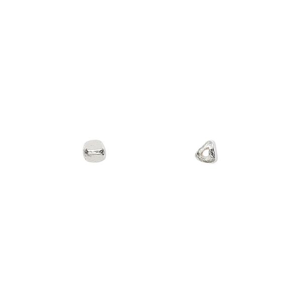 Bead, Hill Tribes, sterling silver, 3x2mm triangle rondelle. Sold per pkg of 4. image number 0