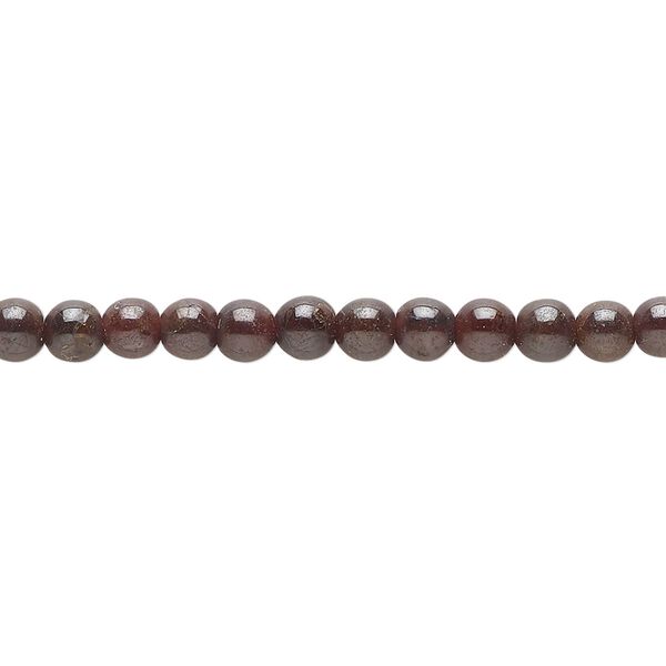 Garnet 1pkg1, round bead 15 inch 4-5mm image number 0