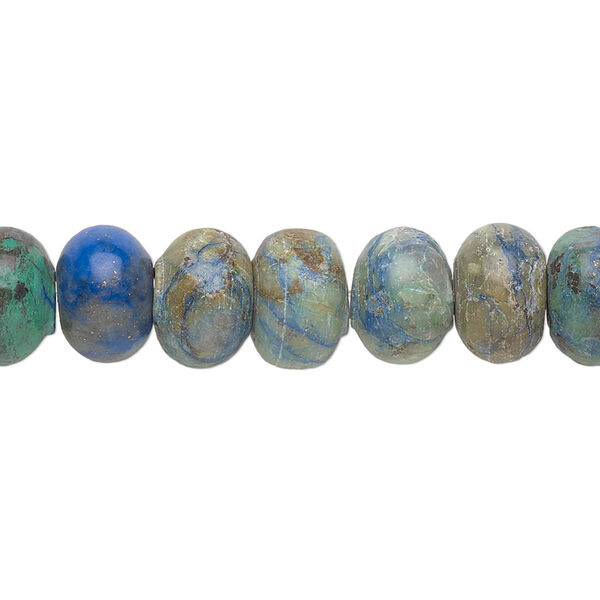 Chrysocolla 1pkg1, rondelle bead 15.5-16 inch 10x6.5mm image number 0