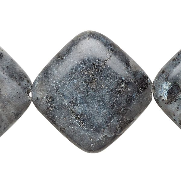 Blue labradorite 1pkg1, puffed diamond bead natural 15 inch 27-31mm image number 0