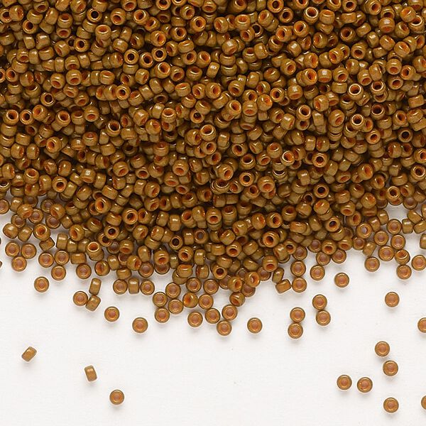 Seed bead, Miyuki, glass, pkg/250g, #15 rocaille, opaque matte, (RR-1687). image number 0