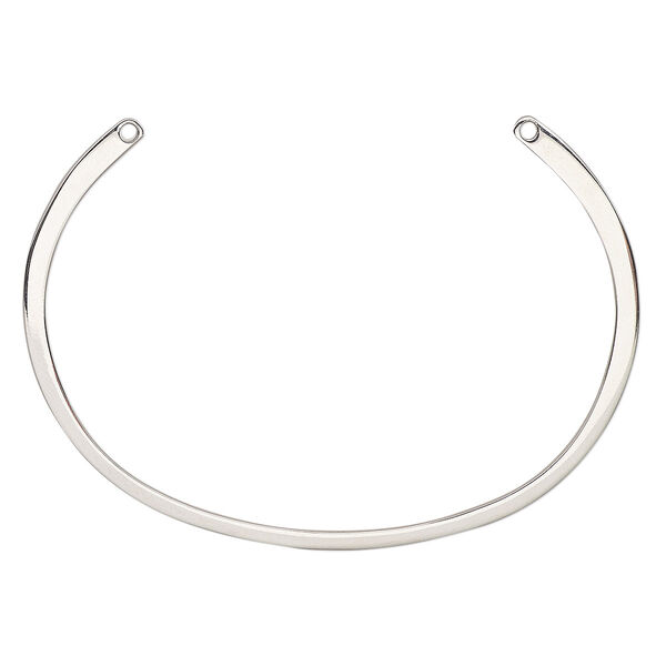 Bracelet, cuff, stainless steel, 2mm wide with 2 holes, adjustable from 6-7 inches. Sold individually. image number 0