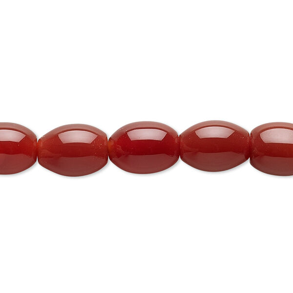 Carnelian 1pkg1, oval bead 15.5-16 inch 10x8mm image number 0