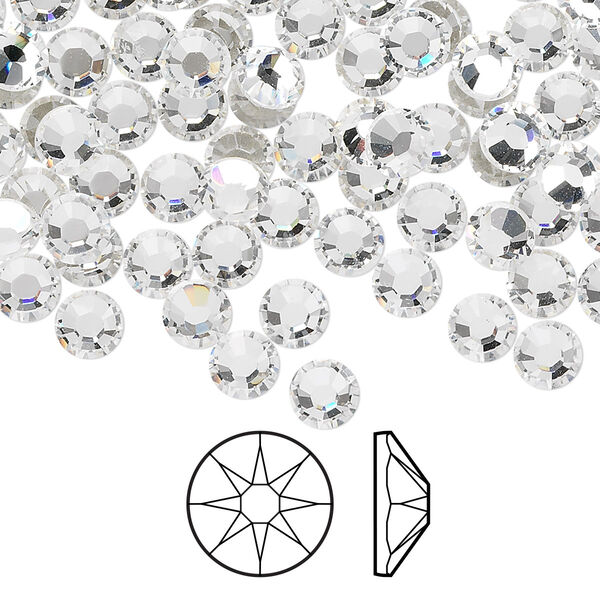 Flat back 1440pk crystal foil back, Crystal Passions® 4.6-4.8mm rose round SS20 2088 image number 0