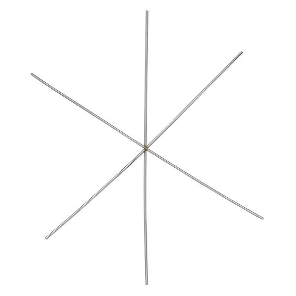 Ornament frame, carbon steel, 3-3/4 inch snowflake with 6 legs, 18 gauge. Sold per pkg of 10. image number 0