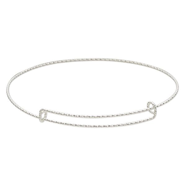 Bracelet, sterling silver, 1mm wide diamond-cut, adjustable from 7-1/2 to 9-1/2 inches. Sold individually. image number 0