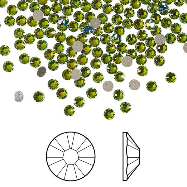 Flat back 1440pk crystal vitrail medium foil back, Swarovski® 2.5-2.7mm rose round SS9 2058 image number 0