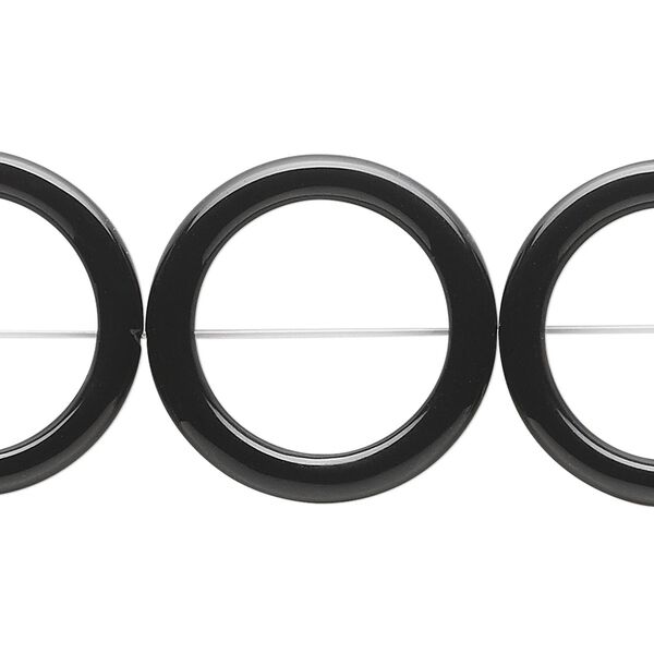 Black onyx 1pkg8, ring bead 24mm image number 0