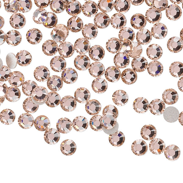 Flat back 144pk vintage rose foil back, Crystal Passions® 3.8-4mm rose round SS16 2088 image number 0
