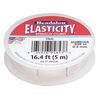 Cord, Beadalon® ELASTICITY®, elastic rubber, pkg/5m, 0.5mm diameter, clear. image number 0