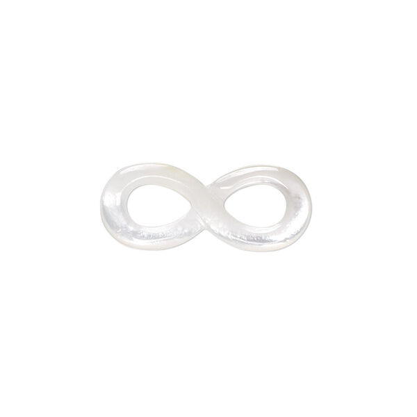 Link, gold lip shell (natural), 22x9mm hand-cut single-sided infinity, Mohs hardness 3-1/2. Sold individually. image number 0