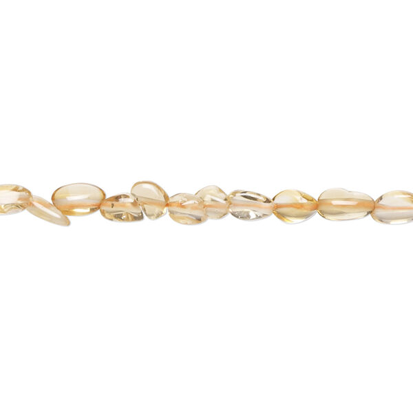 Citrine 1pkg1, hand-cut flat nugget bead 8 inch mini image number 0