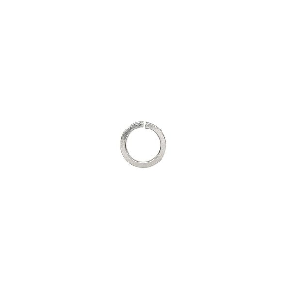Jump ring, stainless steel, 6mm round square wire, 4.3mm inside diameter, 20 gauge. Sold per pkg of 50. image number 0
