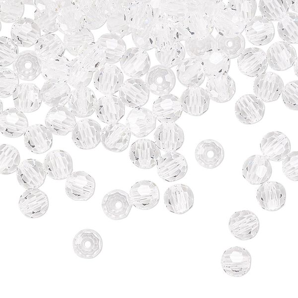 Bead 720pk crystal, Preciosa Czech crystal 4mm round image number 0