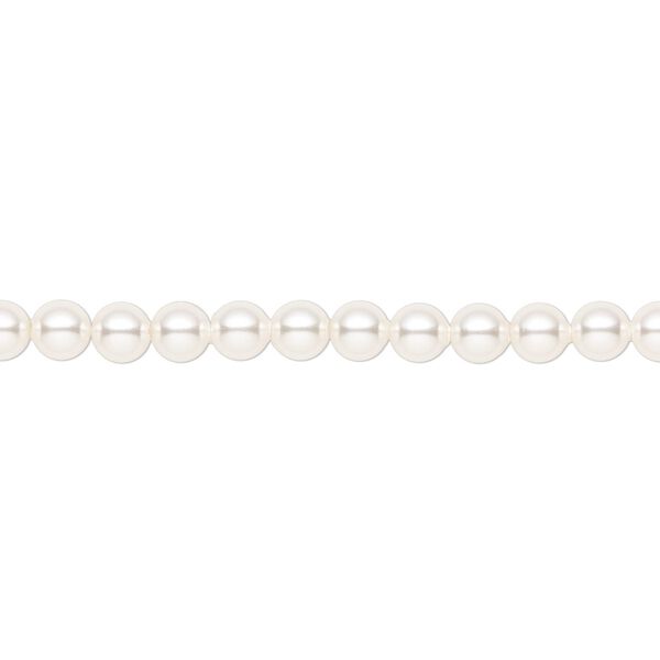Pearl 500pk white, Swarovski® 4mm round 5810 image number 0