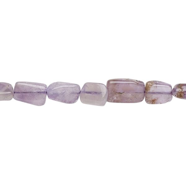 Amethyst 1pkg1, hand-cut flat rectangle bead 13 inch 6x4mm-11x6mm image number 0