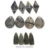 Onyx marble / multi-gemstone / glass 3pkg3-5, mixed shape drop mix 16x12mm-40x25mm image number 2