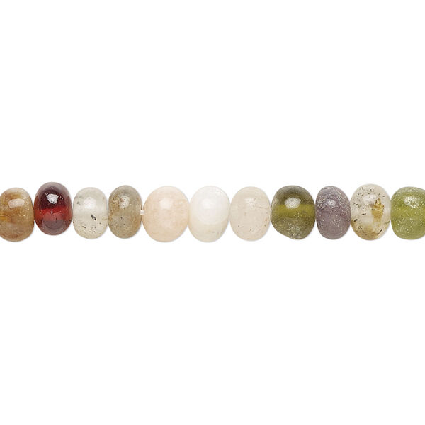 Multi-gemstone 1pkg1, hand-cut pebble bead 14 inch small image number 0