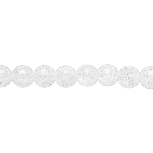 Ice flake quartz 1pkg1, round bead B grade, 15.5-16 inch 6mm image number 0