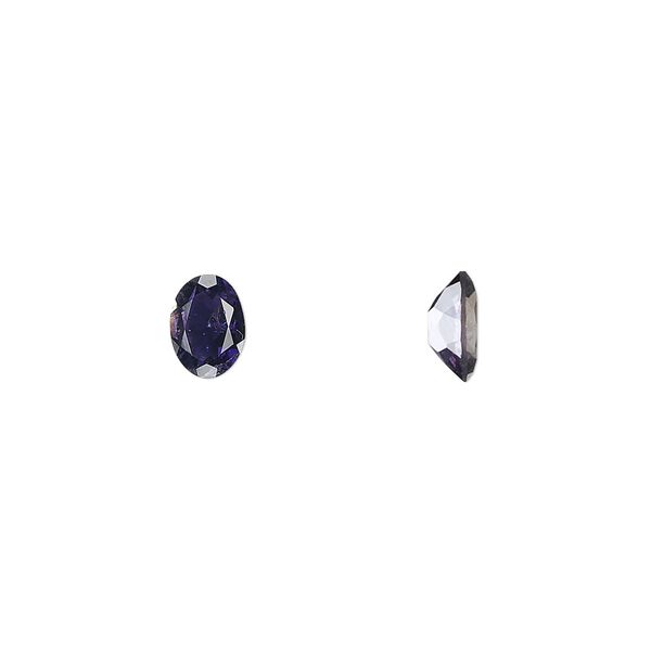 Iolite 1pkg1, hand-cut faceted oval gem natural 7x5mm image number 0