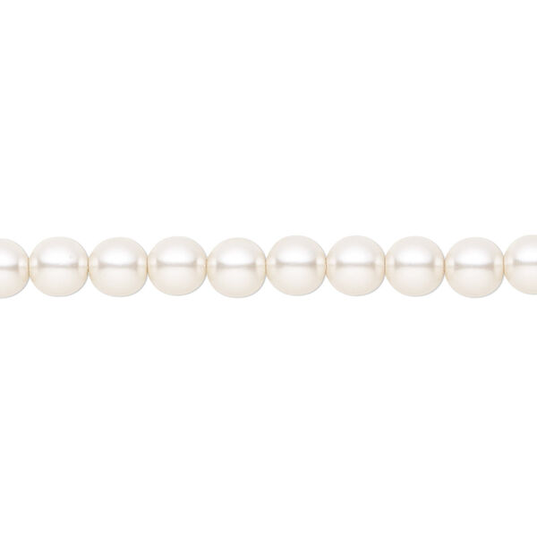 Pearl 50pk white, Preciosa Czech crystal 5mm round image number 0