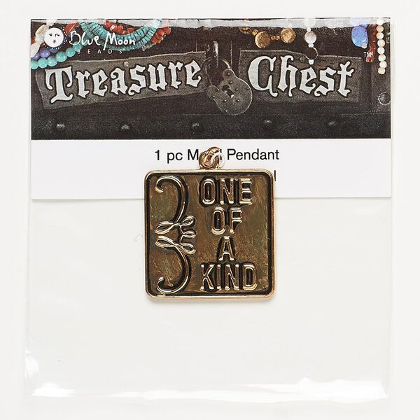 Drop, antique gold-finished "pewter" (zinc-based alloy), 28x27mm square. Sold individually. image number 0