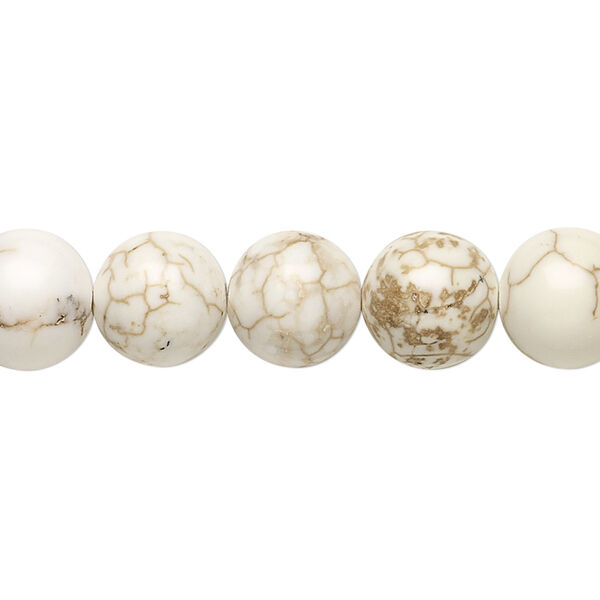 Magnesite 1pkg1, round bead 15.5-16 inch 10mm image number 0