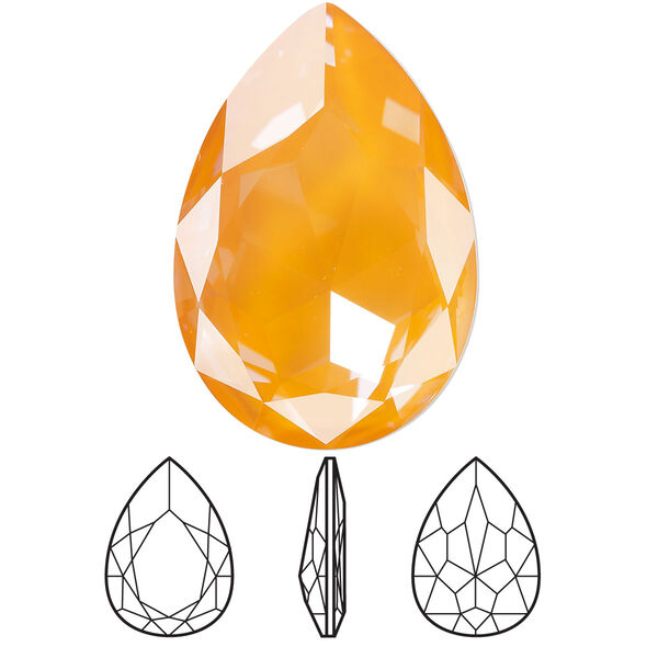 Fancy stone 1pk crystal mango ignite LacquerPRO, Crystal Passions® 30x20mm pear 4327 image number 0
