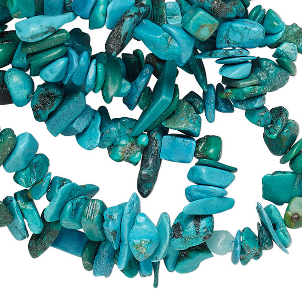 Turquoise 1pkg1, chip bead 33 inch medium image number 0