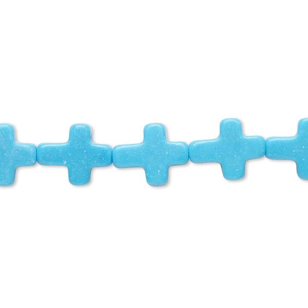 Magnesite 1pkg1, cross bead 15 inch 11x9mm image number 0