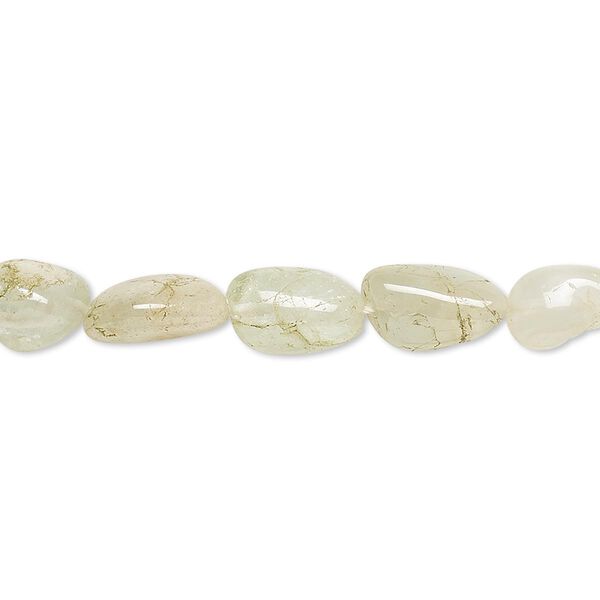 Aquamarine 1pkg1, pebble bead 14 inch medium image number 0