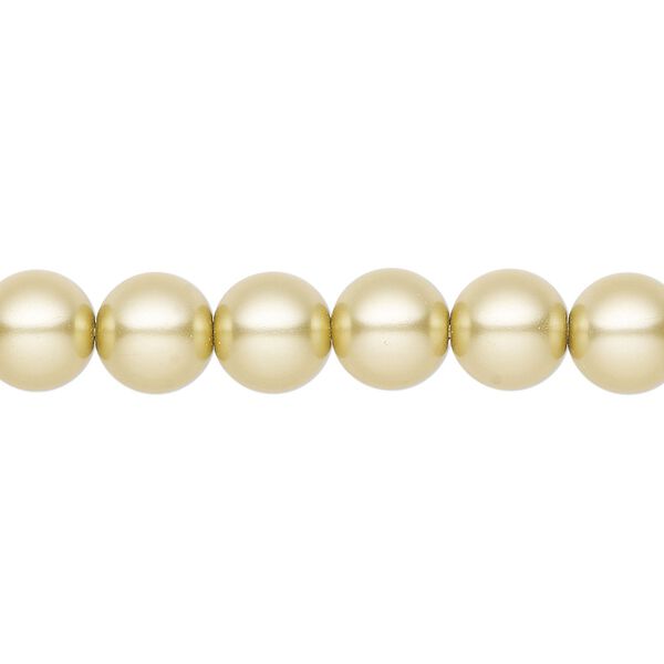 Pearl 100pk vanilla, Preciosa Czech crystal 8mm round image number 0