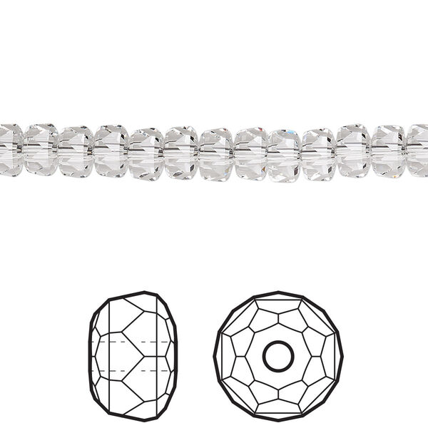 Bead 36pk crystal, Crystal Passions® 6x4mm rondelle 5045 image number 0