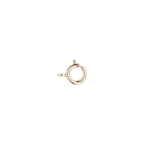 Clasp, springring, 14Kt rose gold-filled, 5.5mm round. Sold per pkg of 10. image number 0