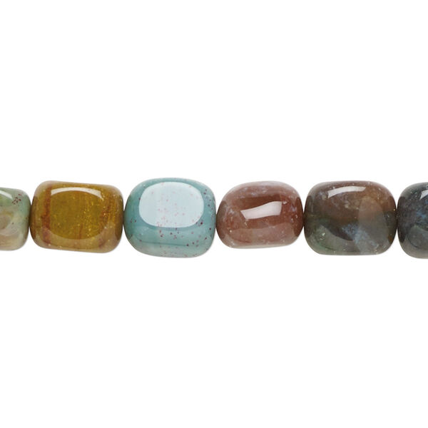 Fancy jasper 1pkg1, pebble bead natural 15.5-16 inch medium image number 0