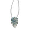 Moss agate 1pkg1, hand-cut top-drilled carved leaf bead natural 18x12mm image number 0
