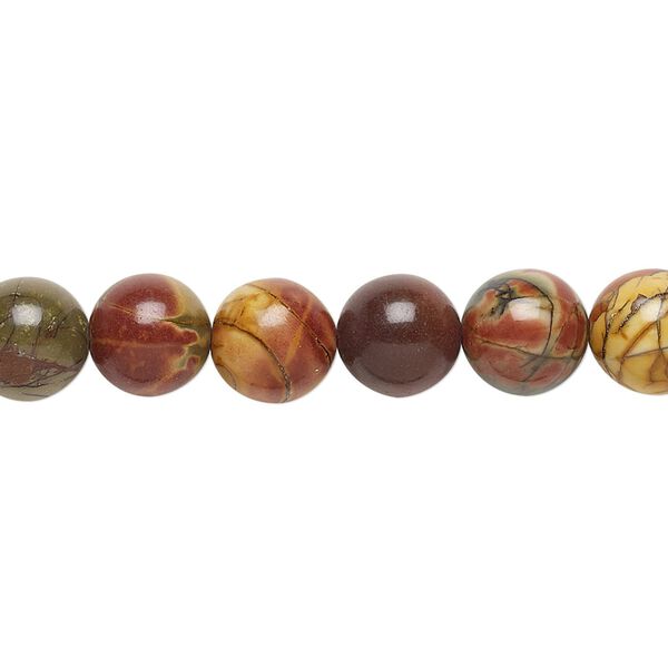 Red creek jasper 1pkg1, round bead 15.5-16 inch 8mm image number 0