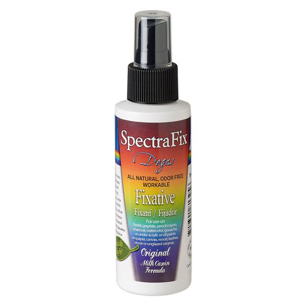 Fixative, SpectraFix™, casein, pkg/4-ounce bottle, clear. image number 0