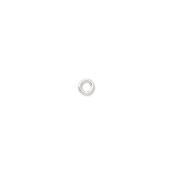 Jump ring, sterling silver-filled, 4mm soldered round, 2.4mm inside diameter, 20 gauge. Sold per pkg of 100. image number 0
