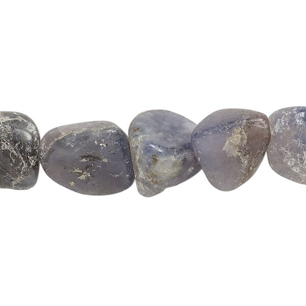 Iolite 1pkg1, hand-cut matte nugget bead natural 13 inch small image number 0