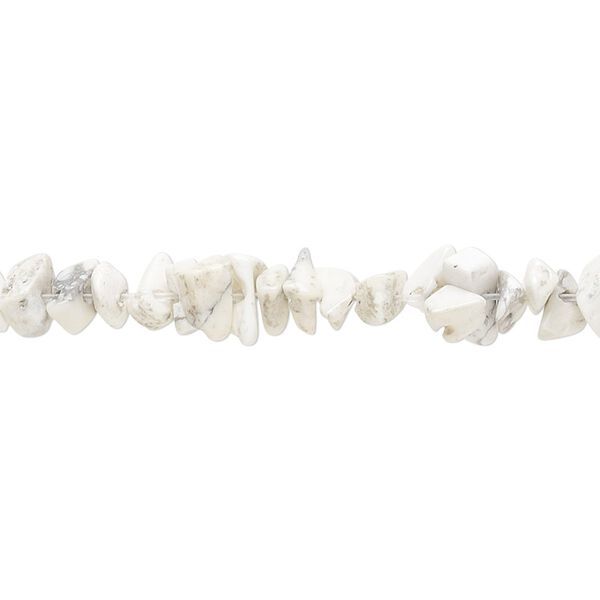 Howlite 1pkg1, chip bead natural 15 inch mini image number 0