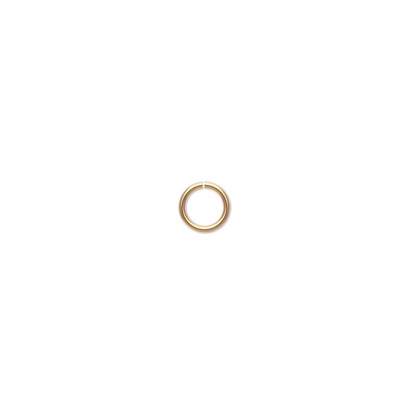 Jump ring, 14Kt gold-filled, 5.5mm round, 4.2mm inside diameter, 22 gauge. Sold per pkg of 20. image number 0