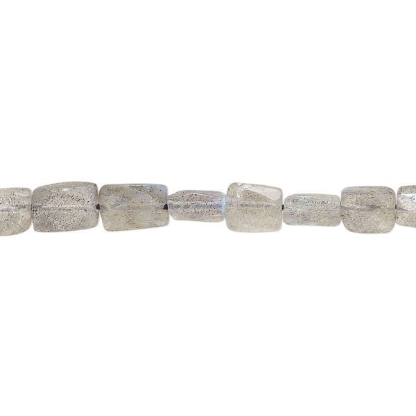 Labradorite 1pkg1, hand-cut faceted flat rectangle bead natural 14 inch 6x4mm-10x6mm image number 0