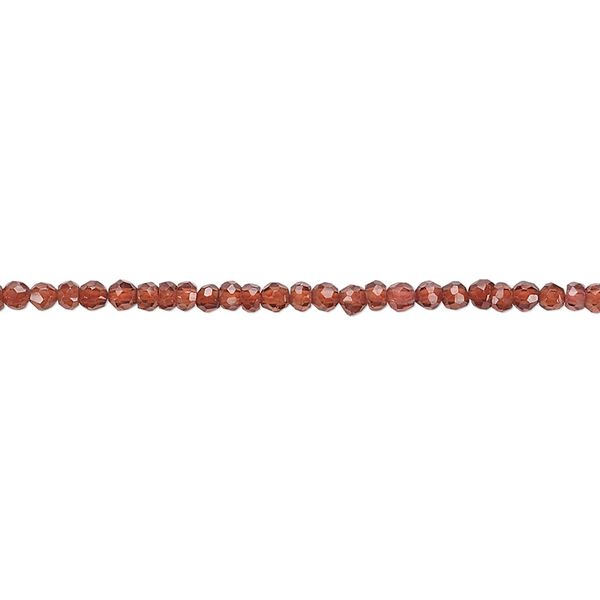 Orissa garnet 1pkg1, hand-cut faceted round bead 15.5-16 inch 2mm image number 0