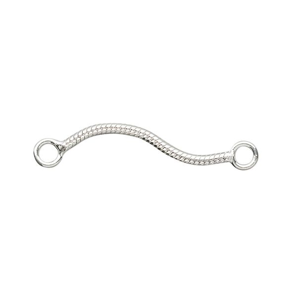 Extender chain, sterling silver, 1.5mm snake, 1-1/4 inches. Sold per pkg of 2. image number 0