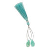 Amazonite 1pkg2, hand-cut top-drilled puffed teardrop bead natural 20x10mm image number 1